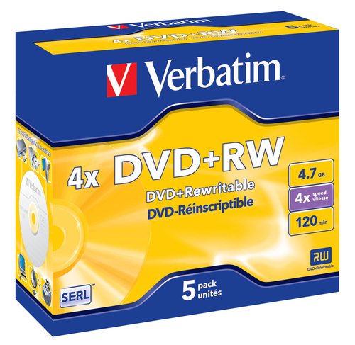 DVD+RW SKIVA 4,7GB 120MIN 1-4X